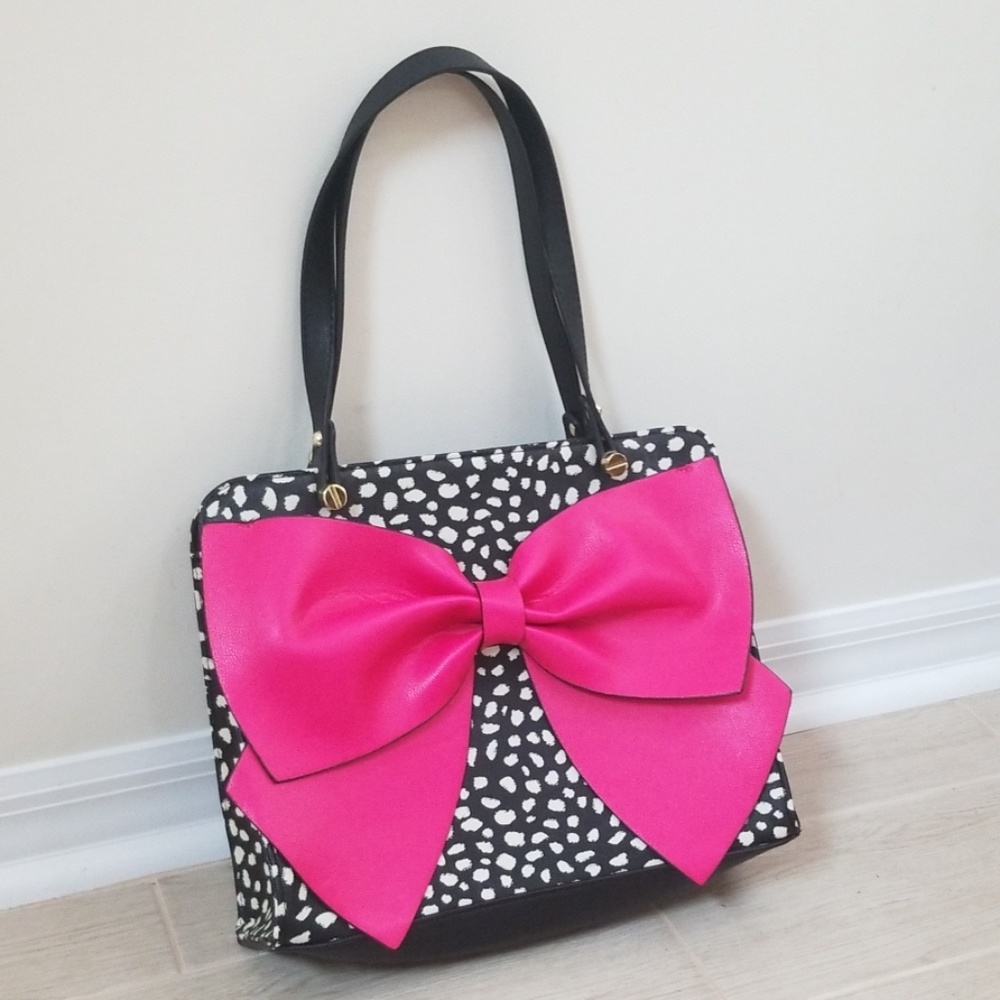 Betsey Johnson Pink Bow Satchel